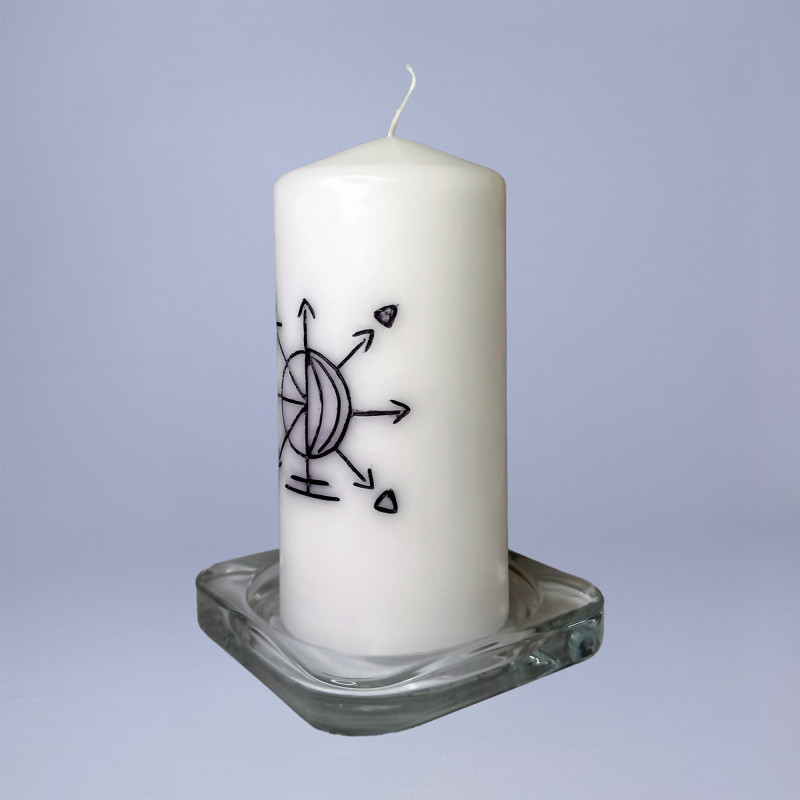 Lumânare ritualizată - Protecție