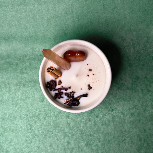 Lumânare Ritualizată Cristale - Elixir Regal