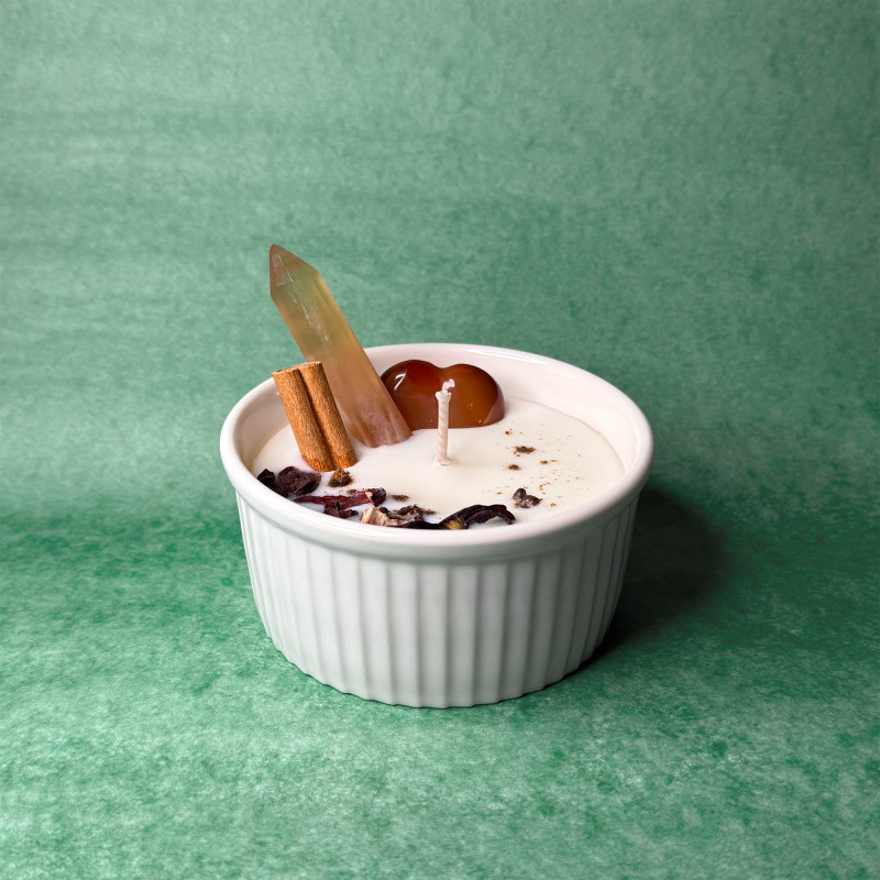 Lumânare Ritualizată Cristale - Elixir Regal