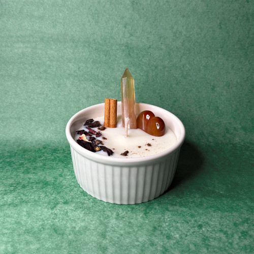 Lumânare Ritualizată Cristale - Elixir Regal 2