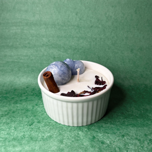 Lumânare Ritualizată Cristale - Aurora Blue 2