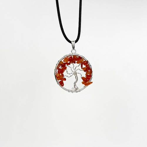 Pandantiv Arborele Vieții - Carneol