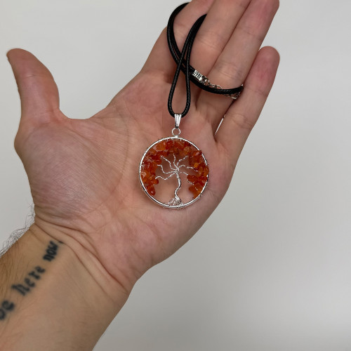 Pandantiv Arborele Vieții - Carneol 2