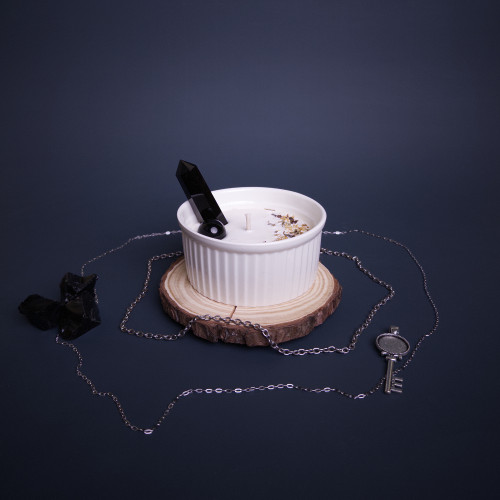 Lumânare Ritualizată cu Cristale - Night Shield 2